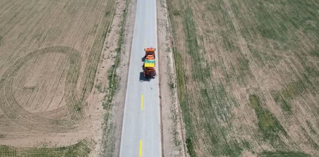 اجرای هزار کیلومتر خط‌کشی در جاده‌های همدان آغاز شد