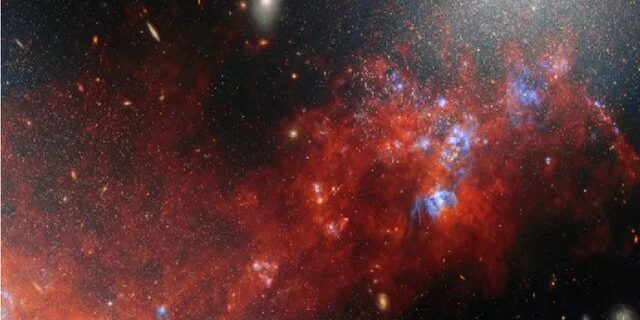 رقص کیهانی در تصویر جدید جیمز وب: پلی از نور کهکشان‌های کوتوله را به هم پیوند می‌دهد