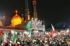 اجتماع مردم قم در شام رحلت حضرت زینب(س) برای محکومیت ناآرامی‌ها